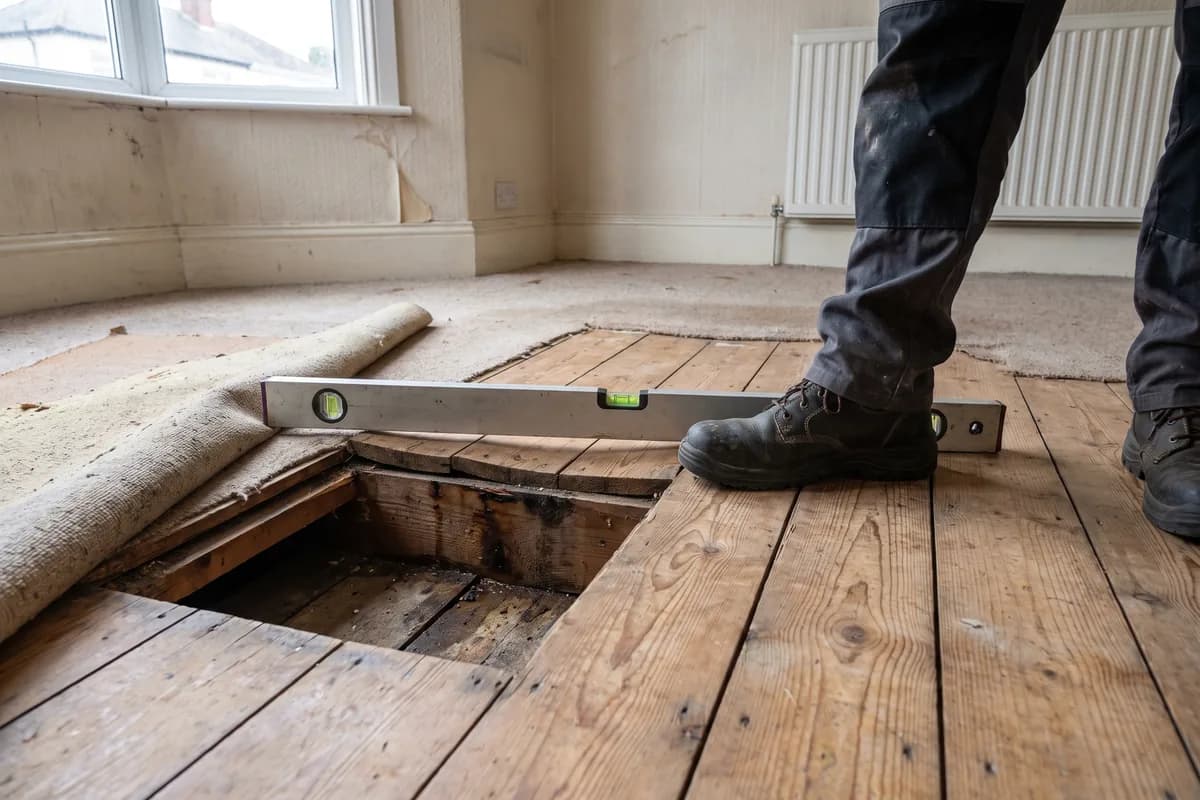 Floors feel spongy or bounce underfoot — structural carpentry & repairs